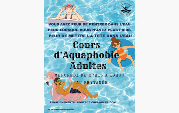 Nouveauté 2025: cours d'aquaphobie pour adultes à compter de novembre 2025