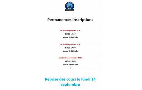 Séance d'inscription